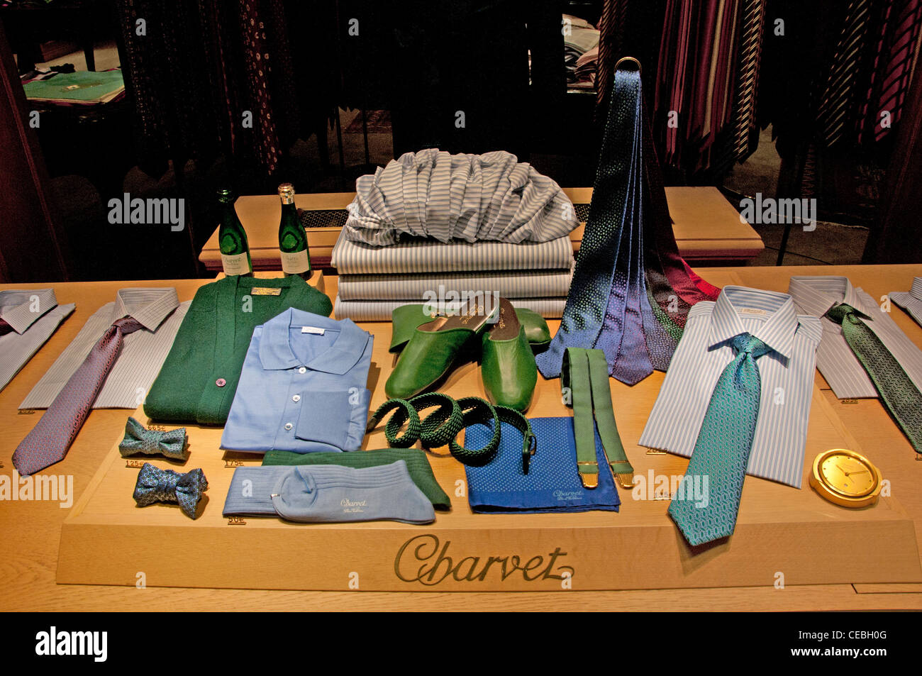 Charvet store mode Paris fashion store couturier Banque D'Images