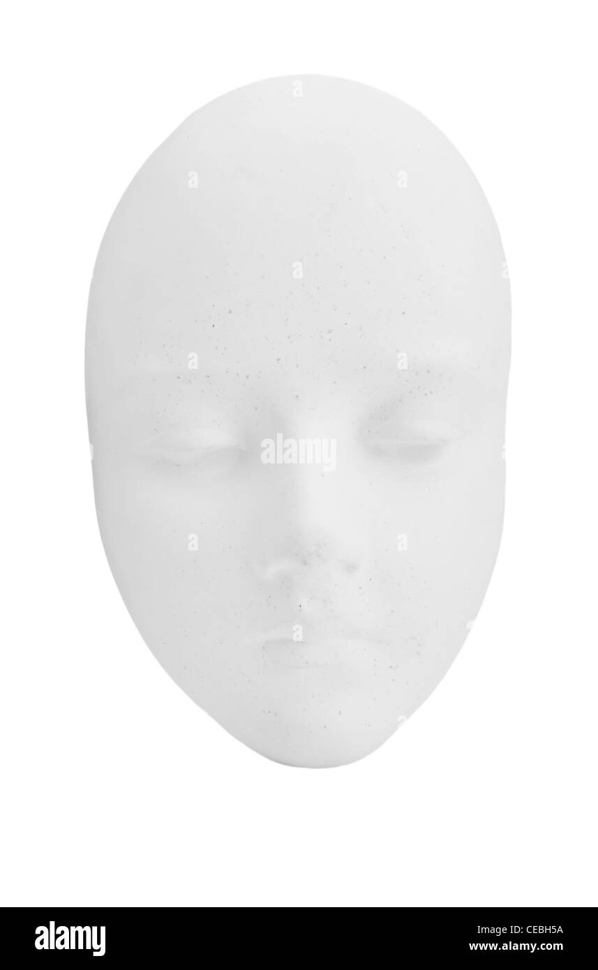 Masque argile isolé sur fond blanc Banque D'Images