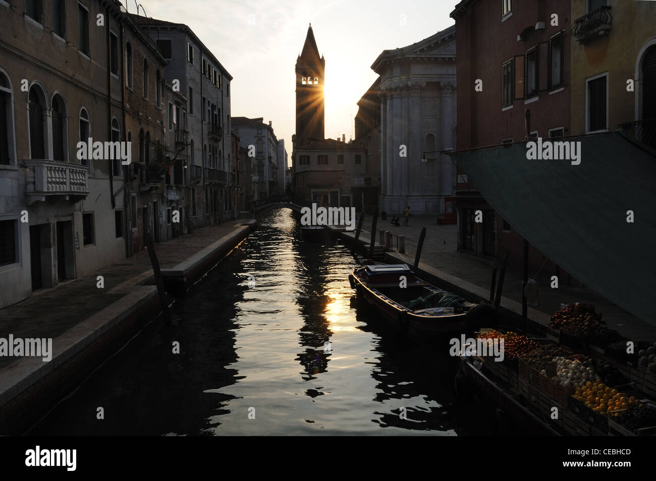 Venise en début de matinée - Sestieri Dorsoduro Banque D'Images