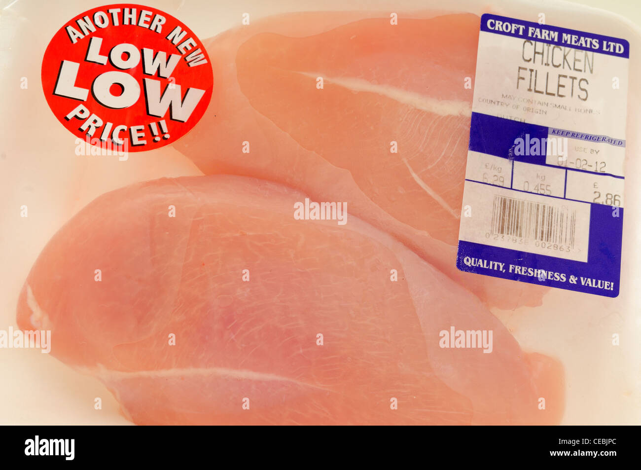 Filets de poulet . Banque D'Images