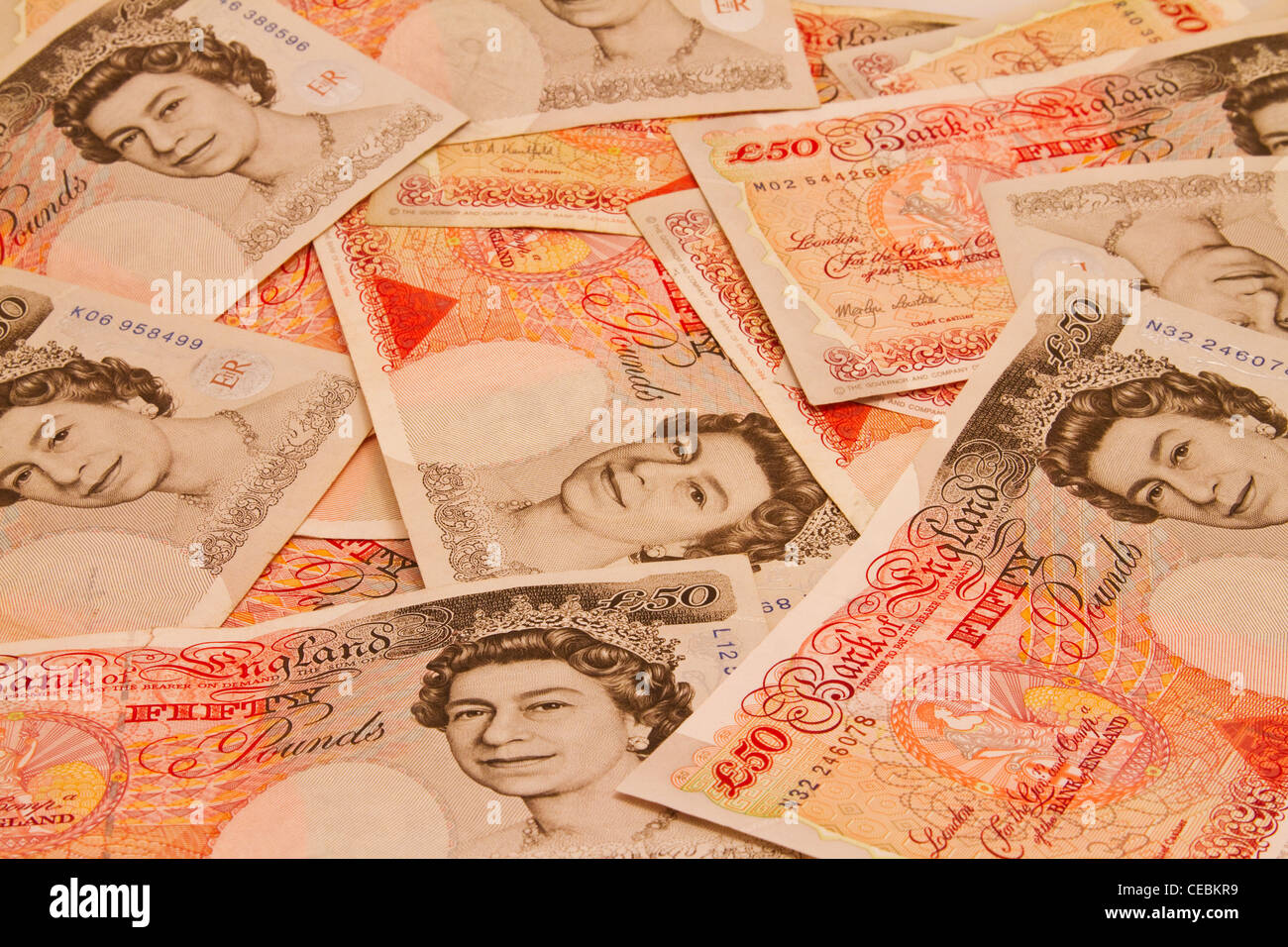 Cinquante Pound note Banque D'Images