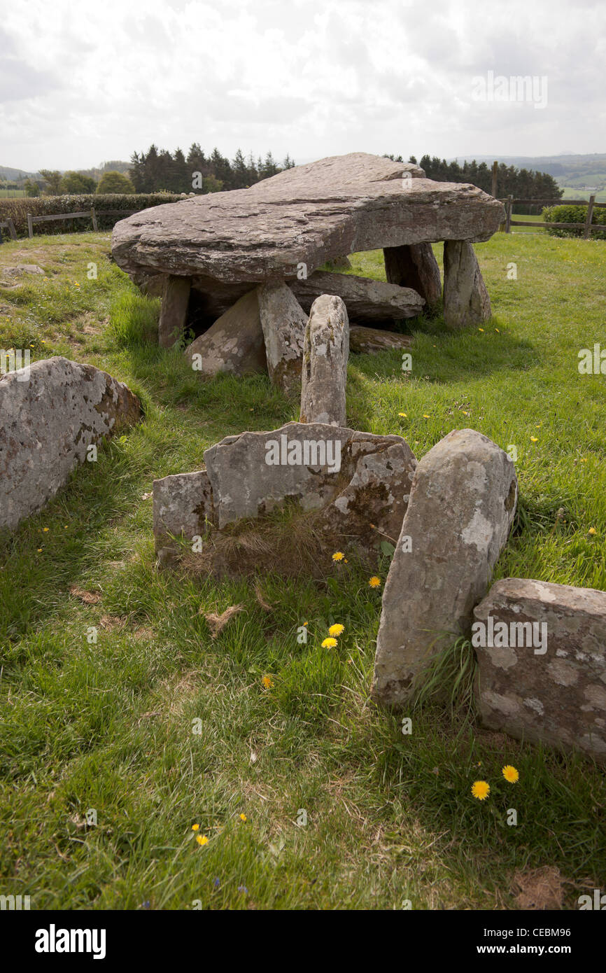 Arthur's Stone chambre funéraire néolithique près de Dorstone/Brewardine Herefordshire Banque D'Images