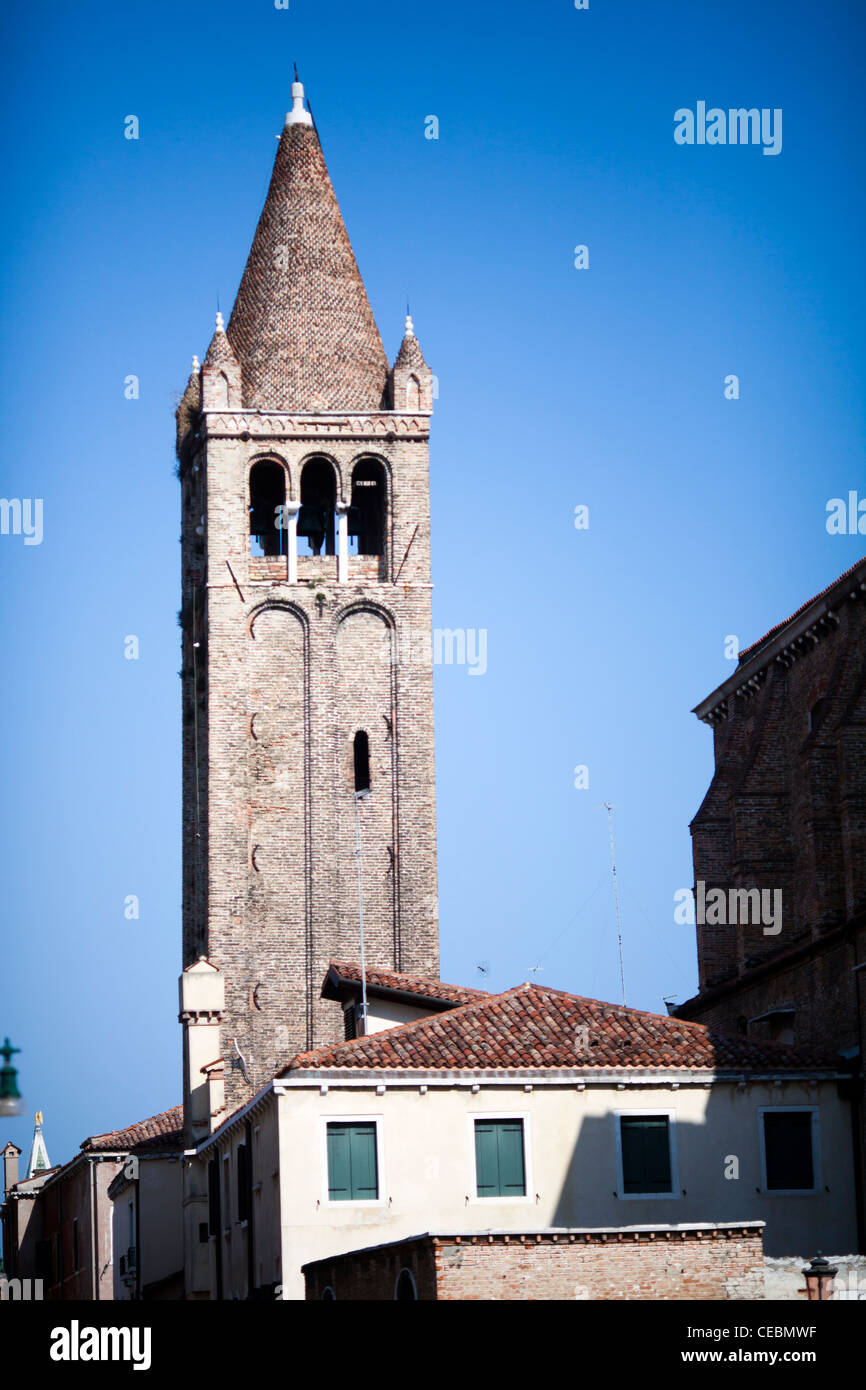 Le Campanile (clocher), l'église San Barnaba, Venise, Italie Banque D'Images