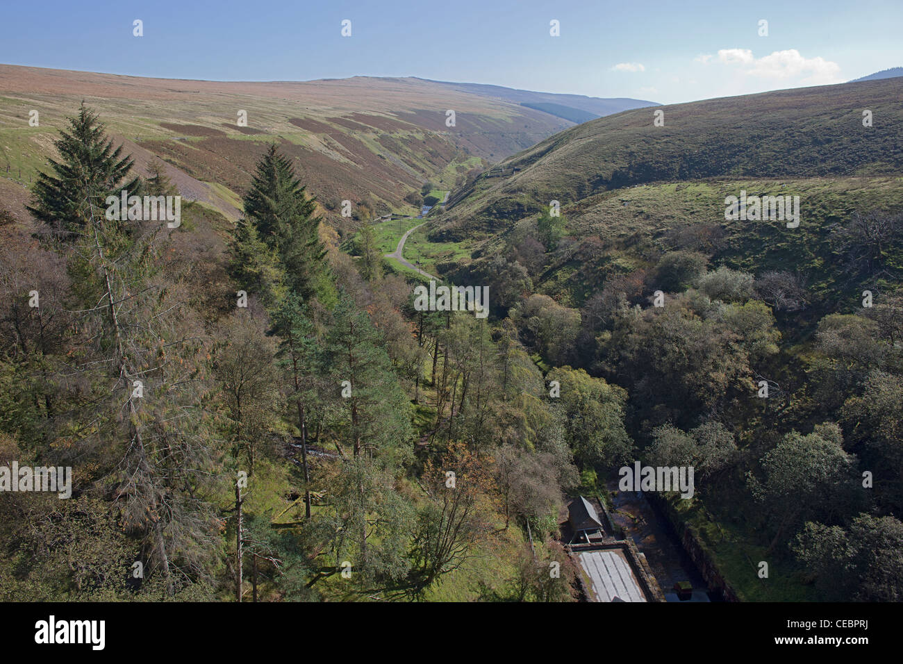 L'automne dans la vallée de Ewyas dans les Montagnes Noires du Monmouthshire au Pays de Galles Banque D'Images