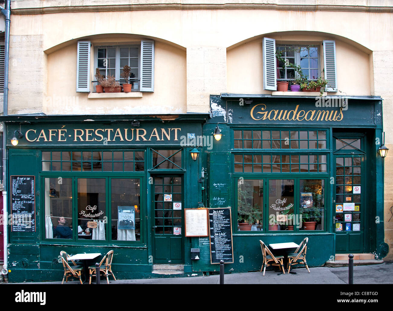 Gaudeamus Café Restaurant La Sorbonne Quartier Latin Paris France Banque D'Images