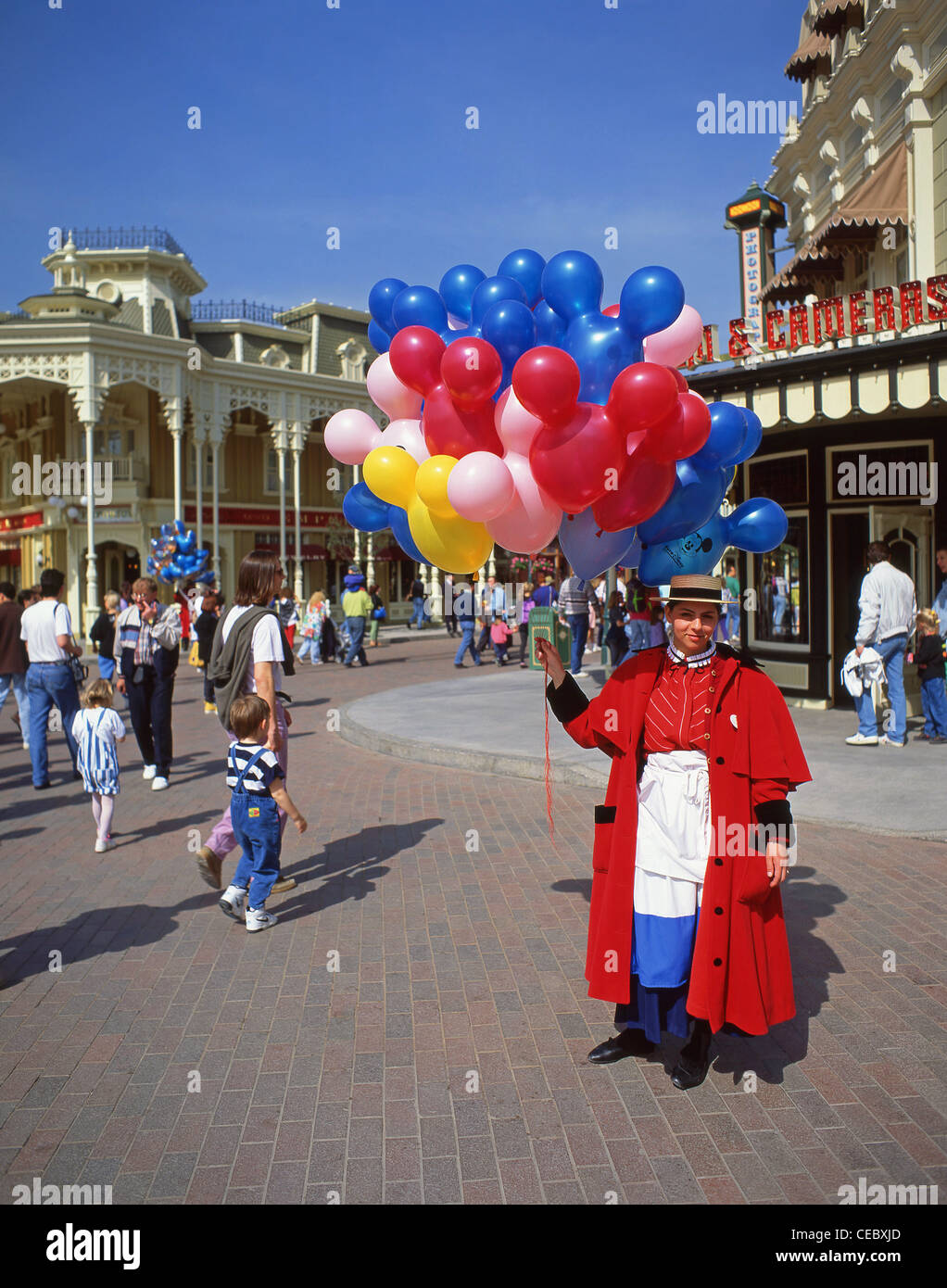 Main Street USA, parc à thème Disneyland Paris, Marne-la-Vallée, Île-de-France, France Banque D'Images