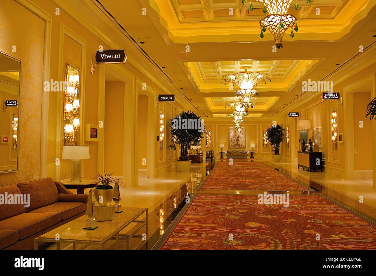 L'entrée des salles de conférence et de bal à l'hôtel Encore Wynn et casino à Las Vegas Banque D'Images