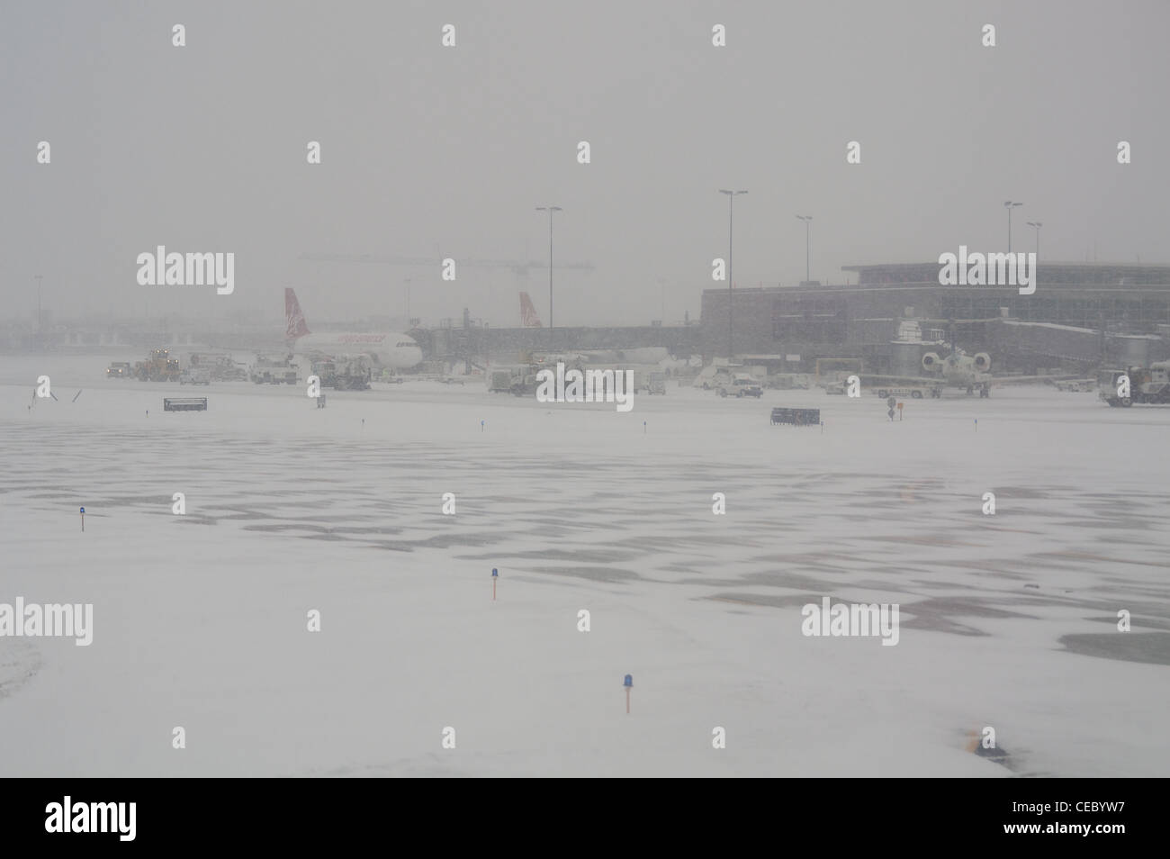 Dans une tempête de l'aéroport Banque D'Images