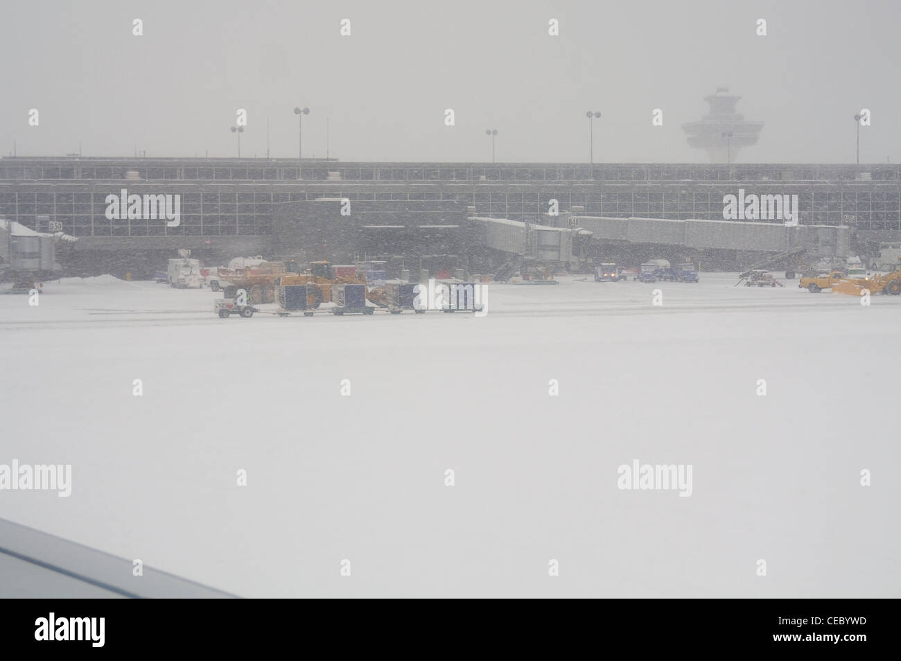 Dans une tempête de l'aéroport Banque D'Images