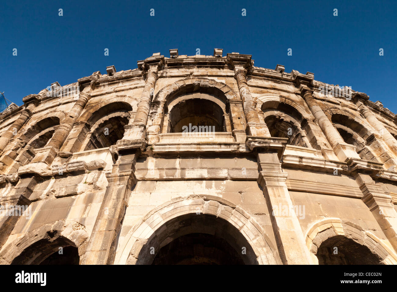 L'arène romaine de 2000 ans à Nîmes, Midi-Pyrénées, France Banque D'Images