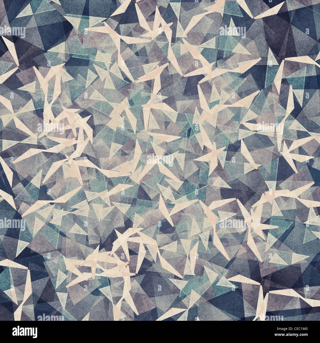 Grungy et granuleux, arrière-plan couleur abstrait blanchie faites de figures géométriques entrecroisés, vintage paper texture Banque D'Images