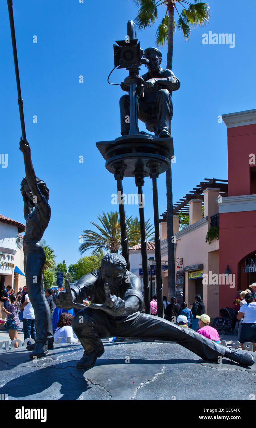 États-unis, Californie, Los Angeles, Hollywood, le cinéaste statue au Universal Studios Banque D'Images