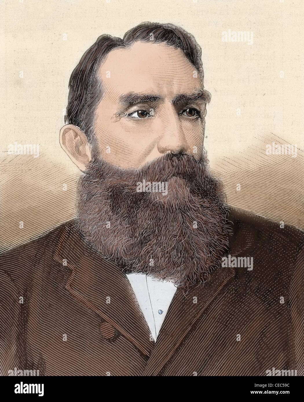 Rafael Nunez (1825-1894). L'auteur colombien, avocat, journaliste et homme politique. Président de la Colombie en 1880 et en 1884. Banque D'Images