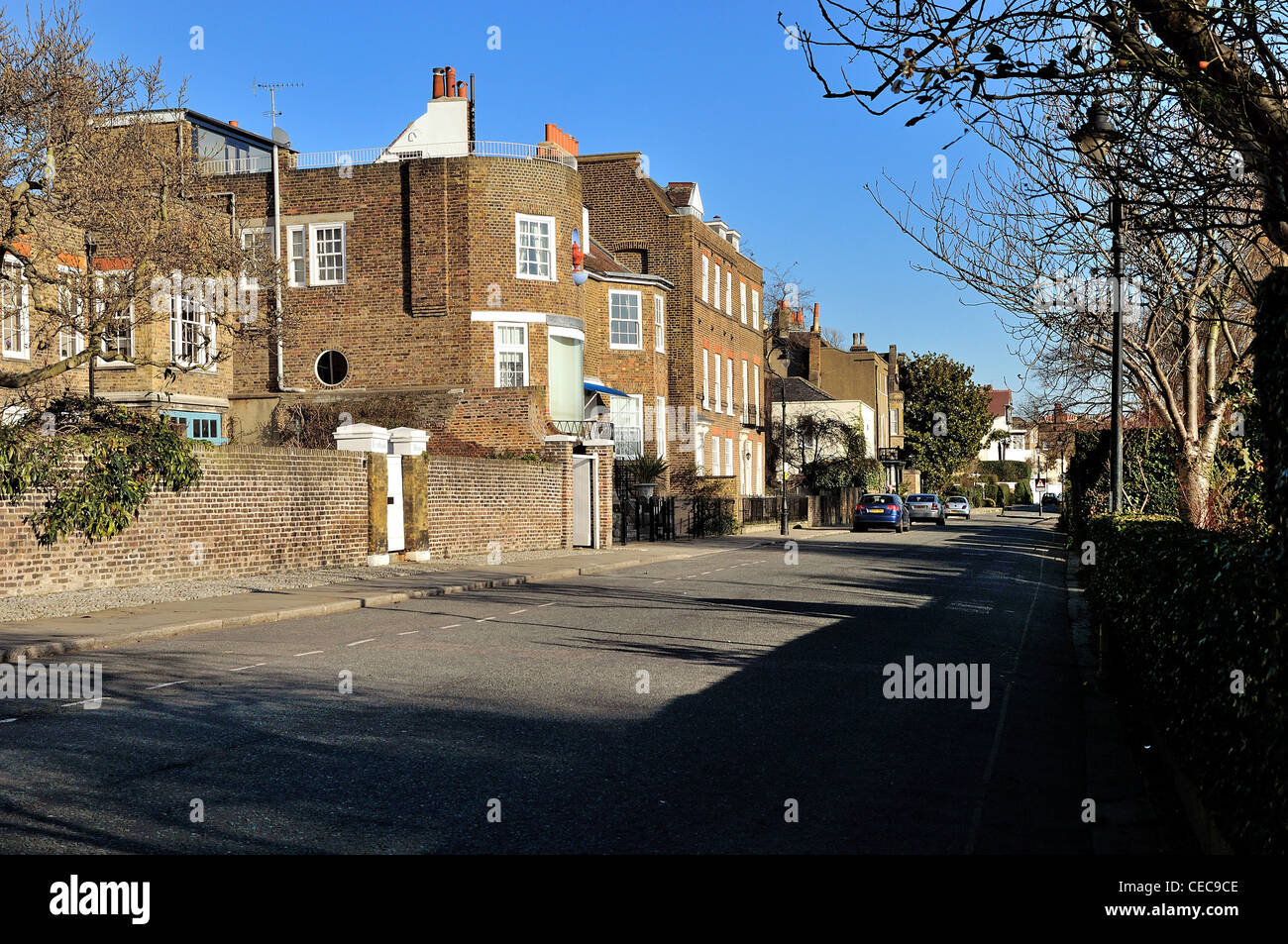 Riverfront maisons sur Chiswick Mall ,l'ouest de Londres Banque D'Images