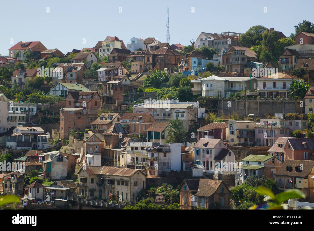 Paysage urbain d'Antananarivo, Madagascar Banque D'Images