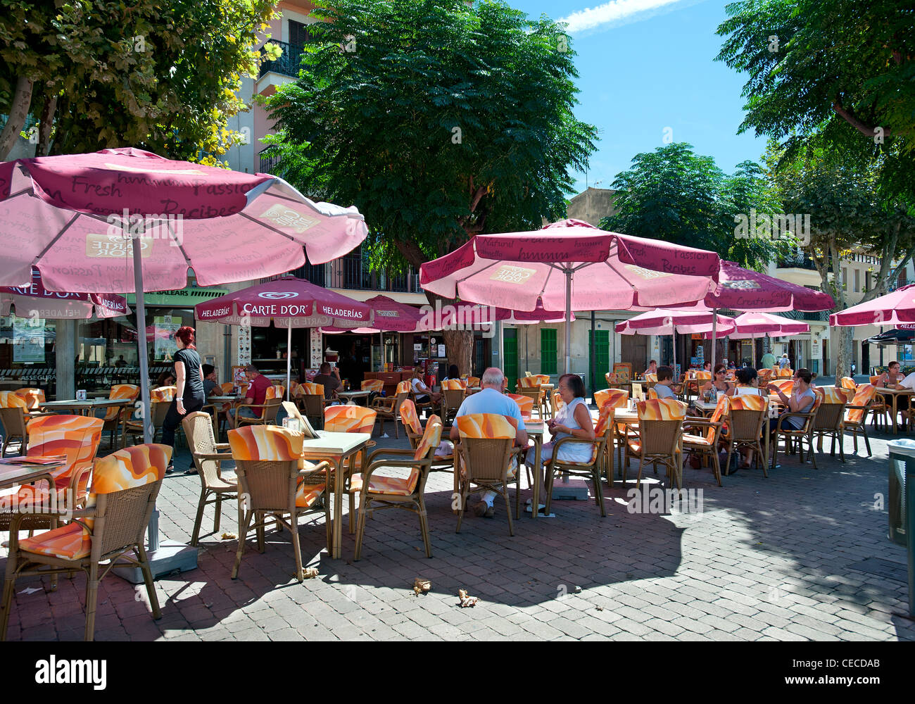 Vieille ville d'Alcudia Mallorca Baléares Espagne Banque D'Images