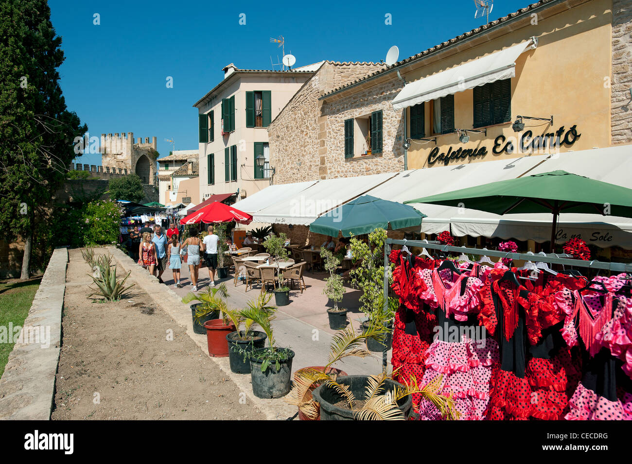 Vieille ville d'Alcudia Mallorca Baléares Espagne Banque D'Images
