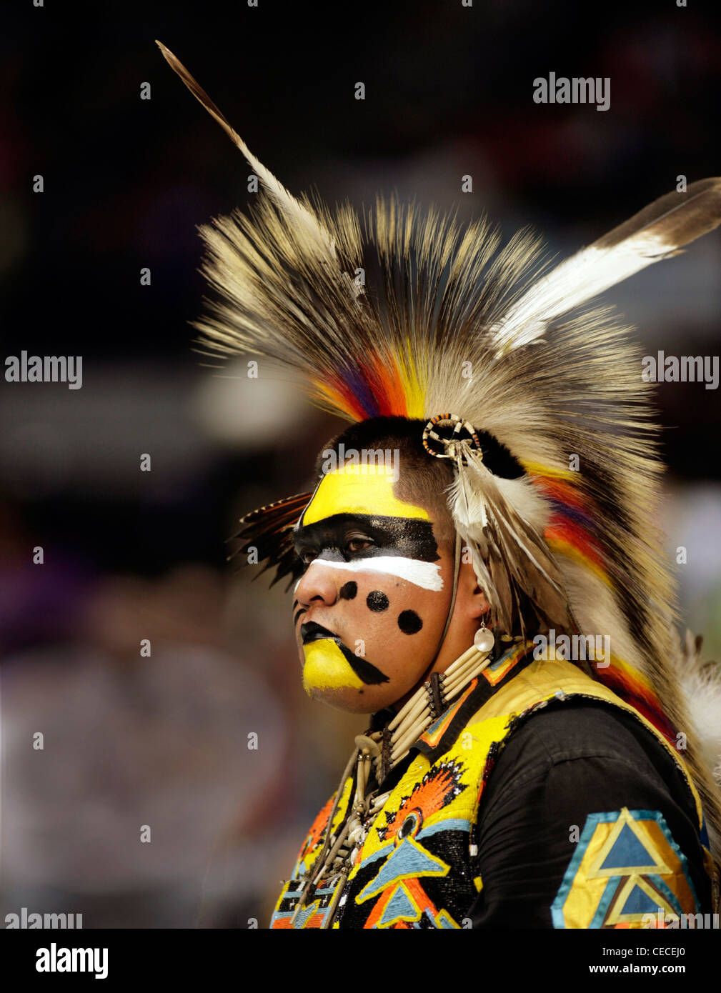 Albuquerque, Nouveau Mexique. Participant au rassemblement des nations, un événement annuel présenté comme le plus grand pow-wow dans le monde. Banque D'Images