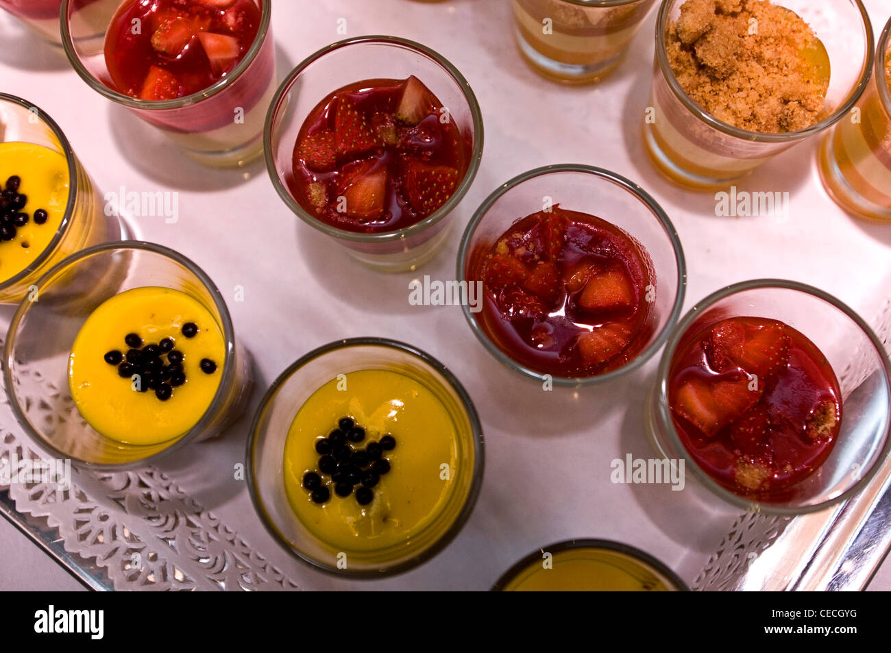 Dessert à un mariage italien Banque D'Images