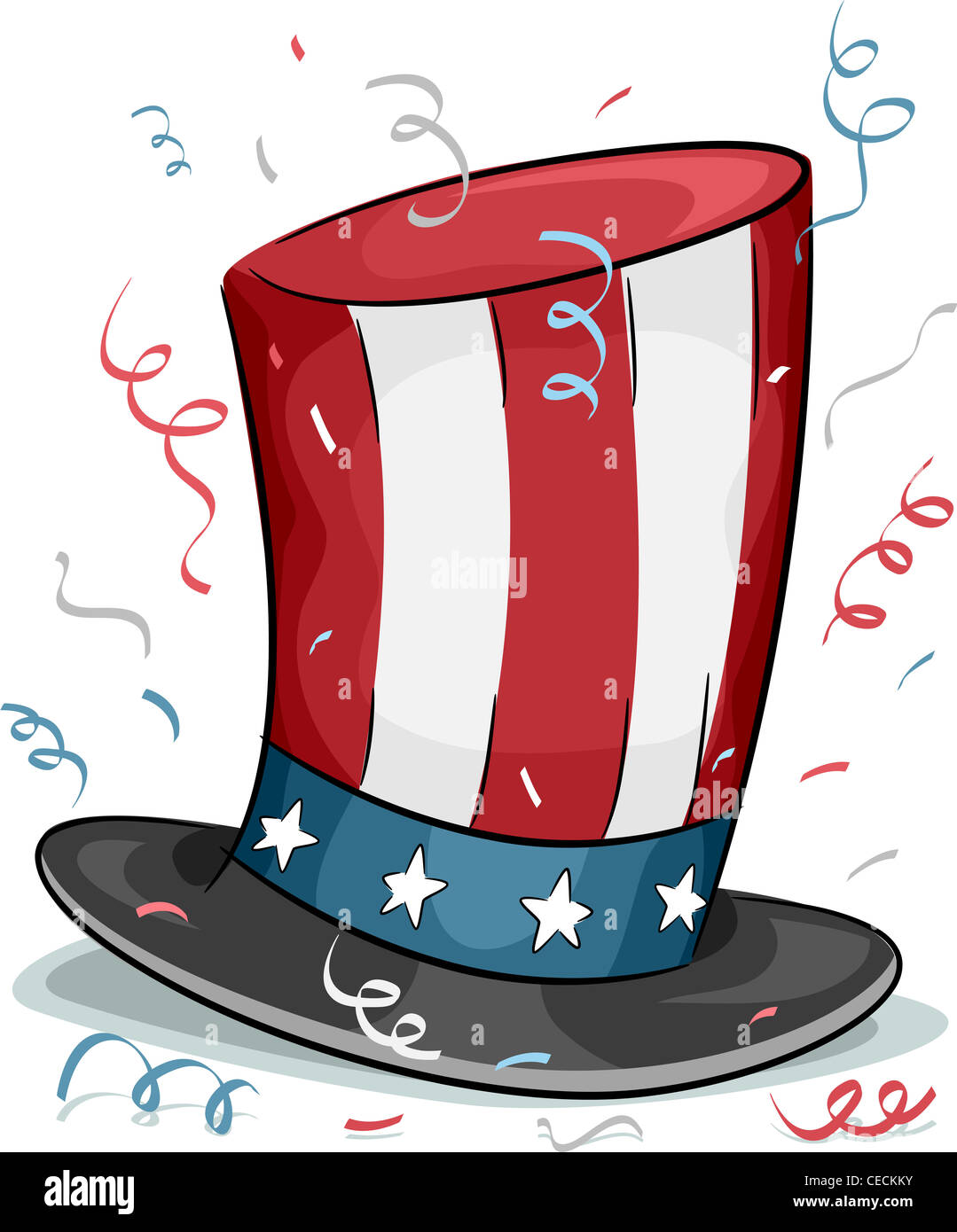Illustration d'un Top Hat représentant US President's Day Banque D'Images