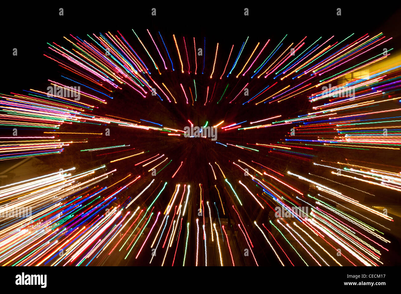 Les lumières de Noël Résumé Banque D'Images