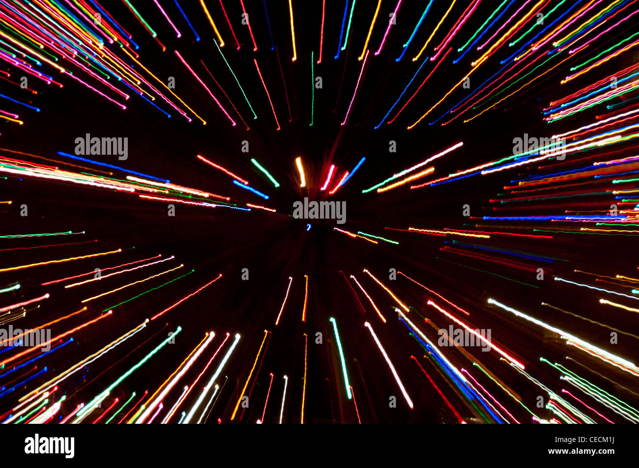 Les lumières de Noël Résumé Banque D'Images