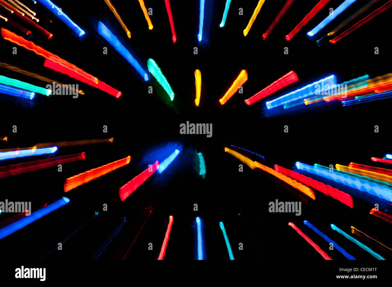 Les lumières de Noël Résumé Banque D'Images