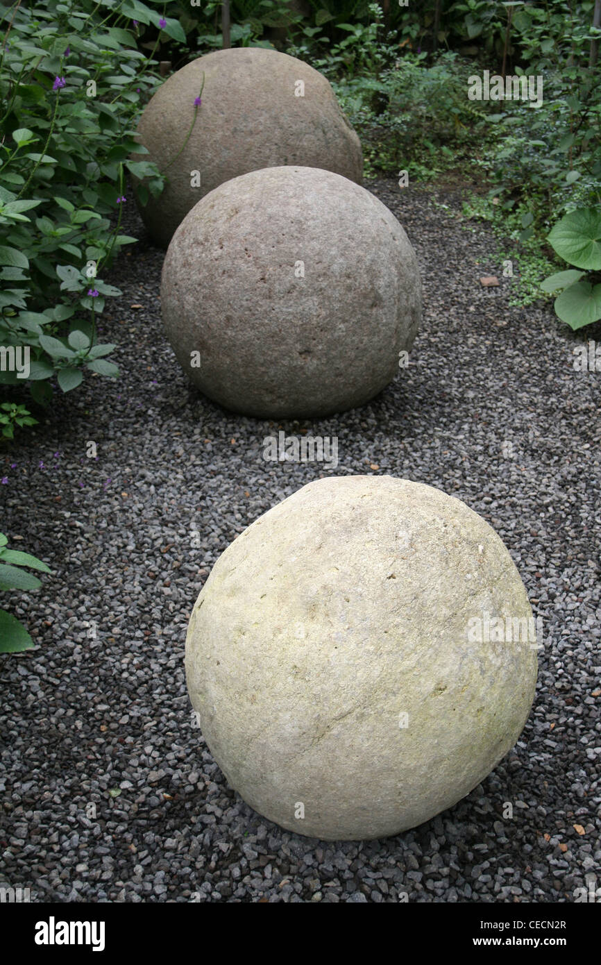 Sphères de pierre (ou Pierre) du Costa Rica Banque D'Images