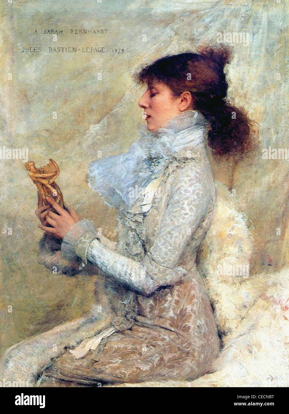 Jules Bastien-Lepage Portrait de Sarah Bernhardt 1879 XIX ème siècle Banque D'Images