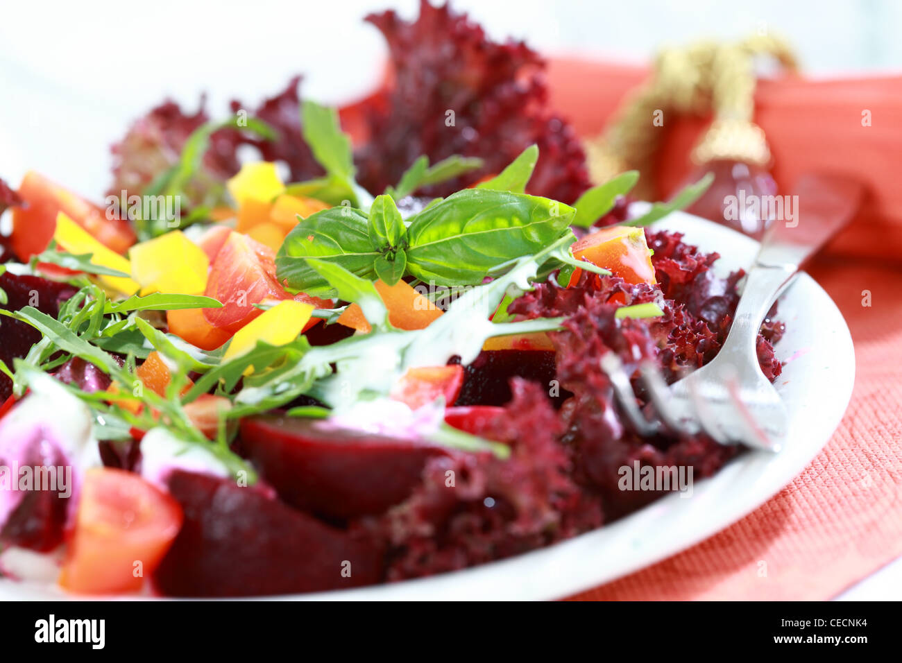 Salade de betterave mixte - Manger sain Banque D'Images