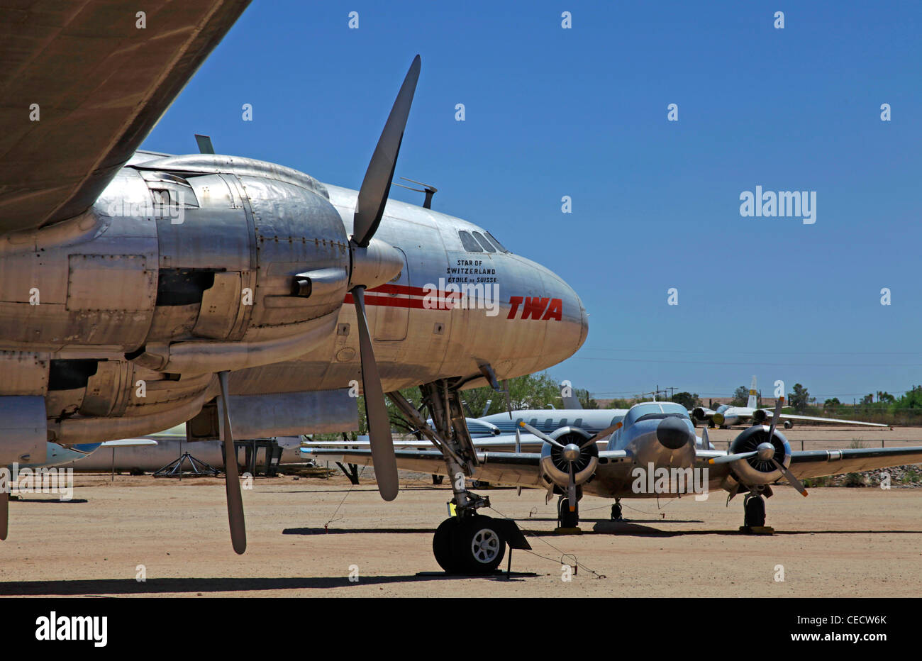 Une Trans World Airlines L-049 Constellation au Pima Air Museum Banque D'Images