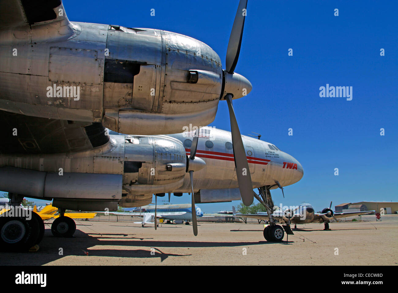 Une Trans World Airlines L-049 Constellation au Pima Air Museum Banque D'Images