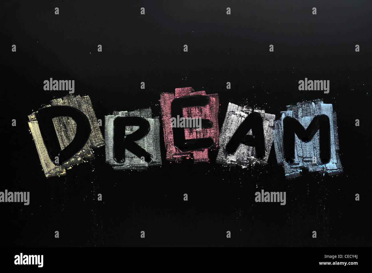 Tableau noir craie noire rêve d'inspiration tableau blanc copie d'arrière-plan de l'espace positif concept Réussite Banque D'Images