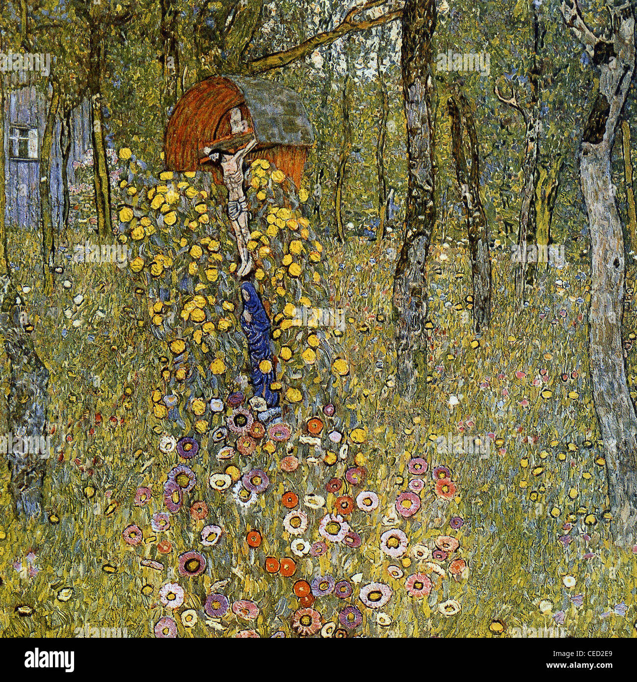 Gustav Klimt Jardin ferme avec Crucifix 1912 XIX ème - XX ème siècle Banque D'Images