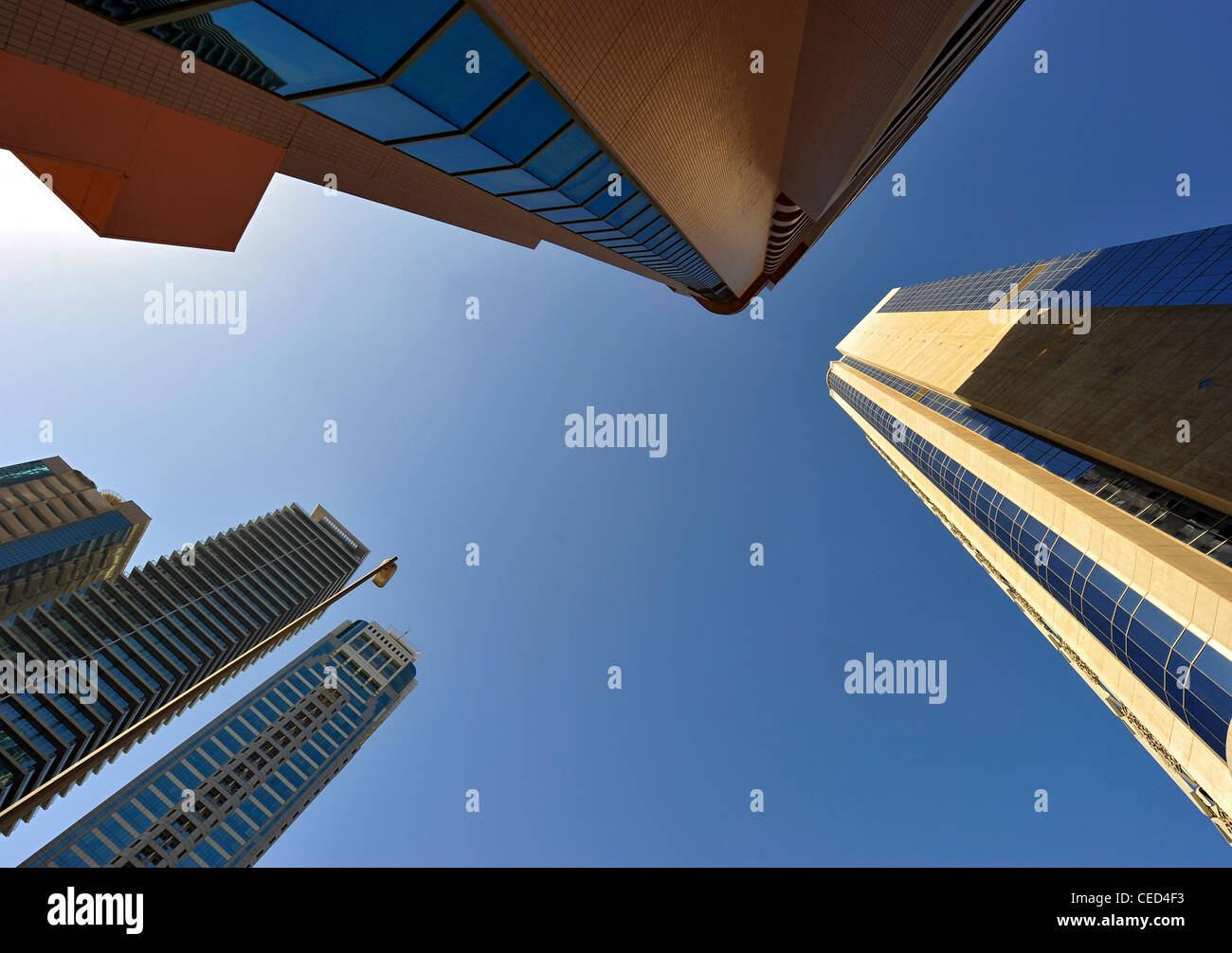 Tours, gratte-ciel, l'architecture moderne, du quartier financier, Dubaï, Émirats arabes unis, Moyen Orient Banque D'Images