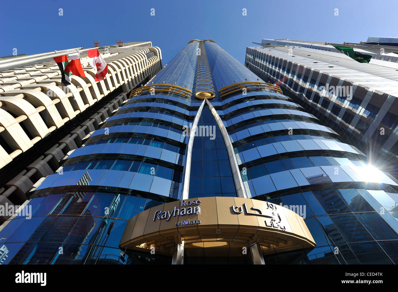 ROSE RAYHAAN by Rotana, le plus grand hôtel dans le monde, tours, gratte-ciel, d'hôtels, l'architecture moderne, Dubaï Banque D'Images