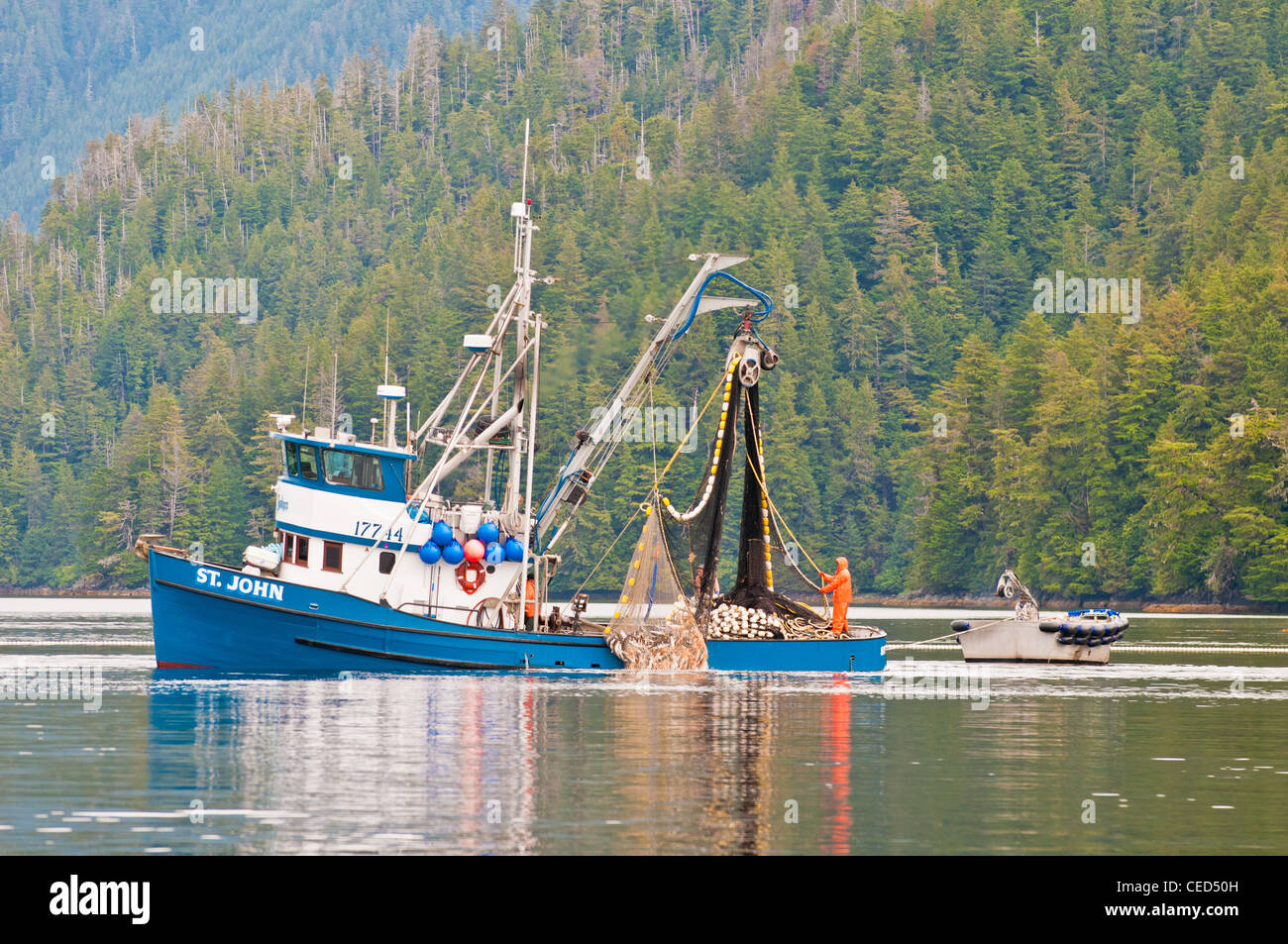 La pêche à la senne du saumon, Sitka, Alaska Banque D'Images