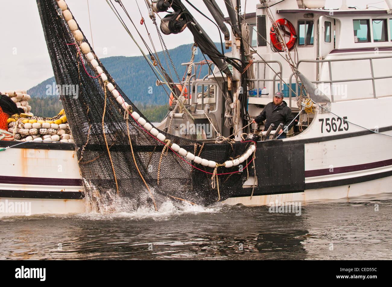 La pêche à la senne du saumon, Sitka, Alaska Banque D'Images