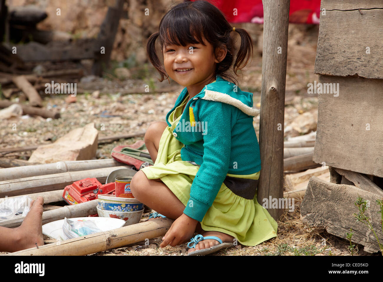 Jeu de fille cambodgienne Banque D'Images