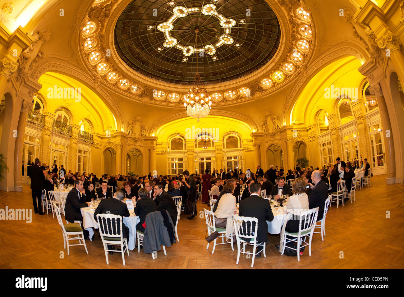 Une réception dans le Salon Berlioz de l'Opéra de Vichy (Centre des Congrès). Réception dans le salon Berlioz de l'opéra de Vichy. Banque D'Images