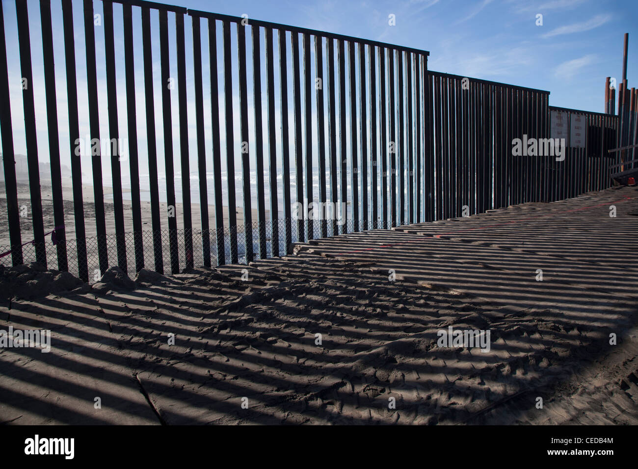 Clôture de la frontière États-Unis-Mexique Banque D'Images