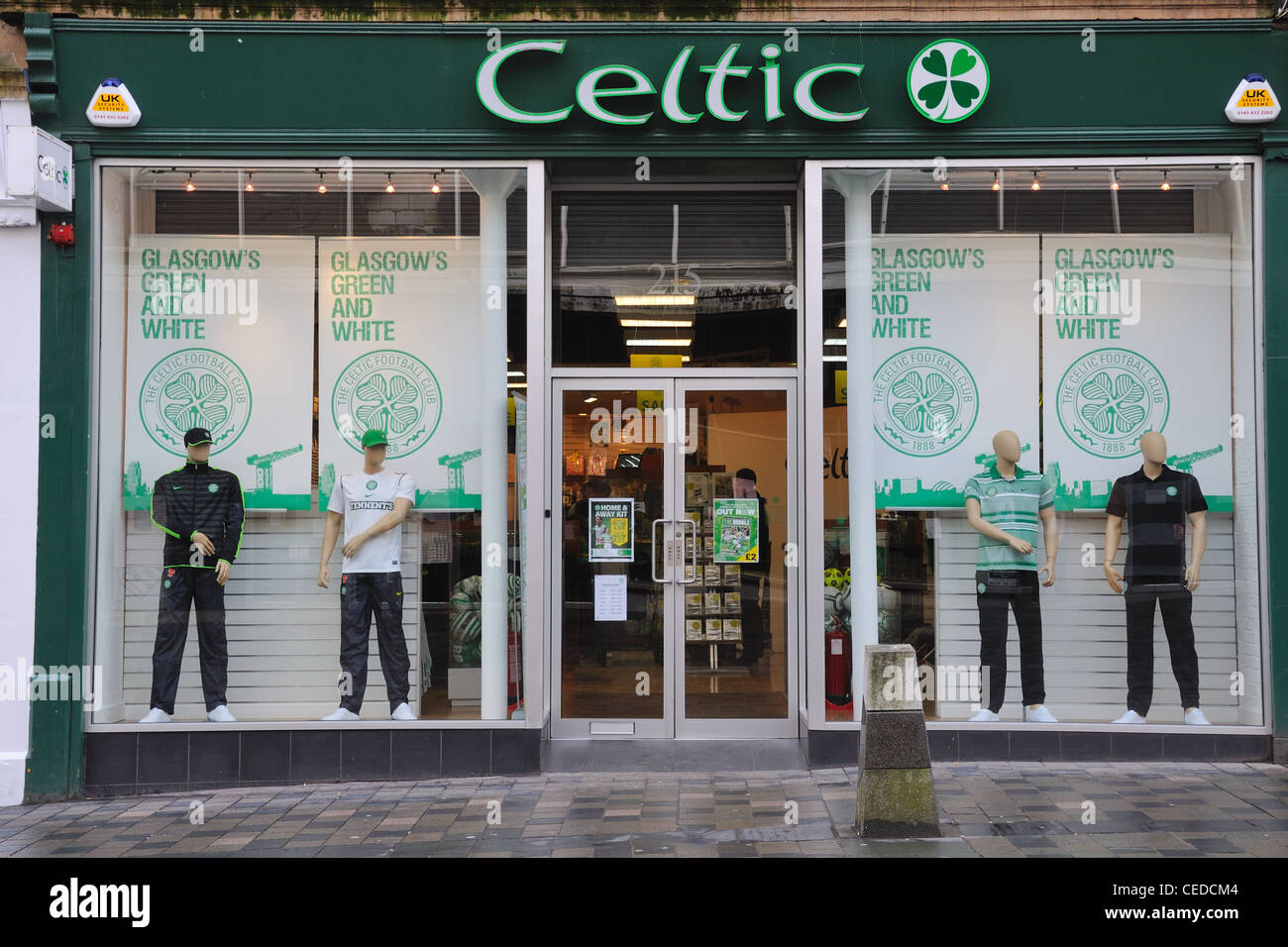 Le Celtic Football Club 1888 nouvelle boutique dans le centre-ville de Glasgow, Écosse, Royaume-Uni Banque D'Images