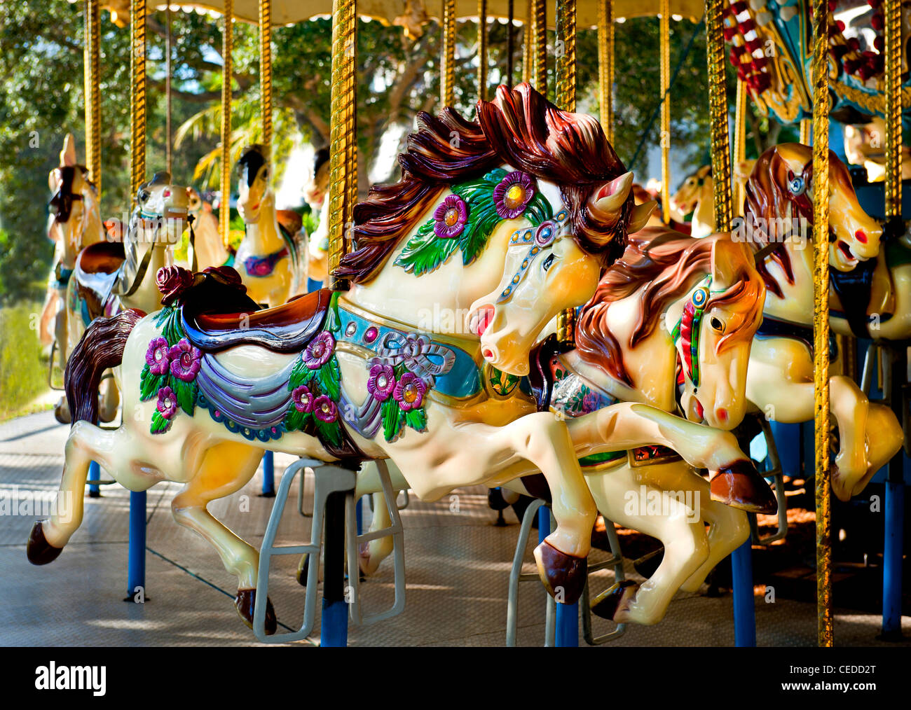 Carrousel chevaux Banque D'Images