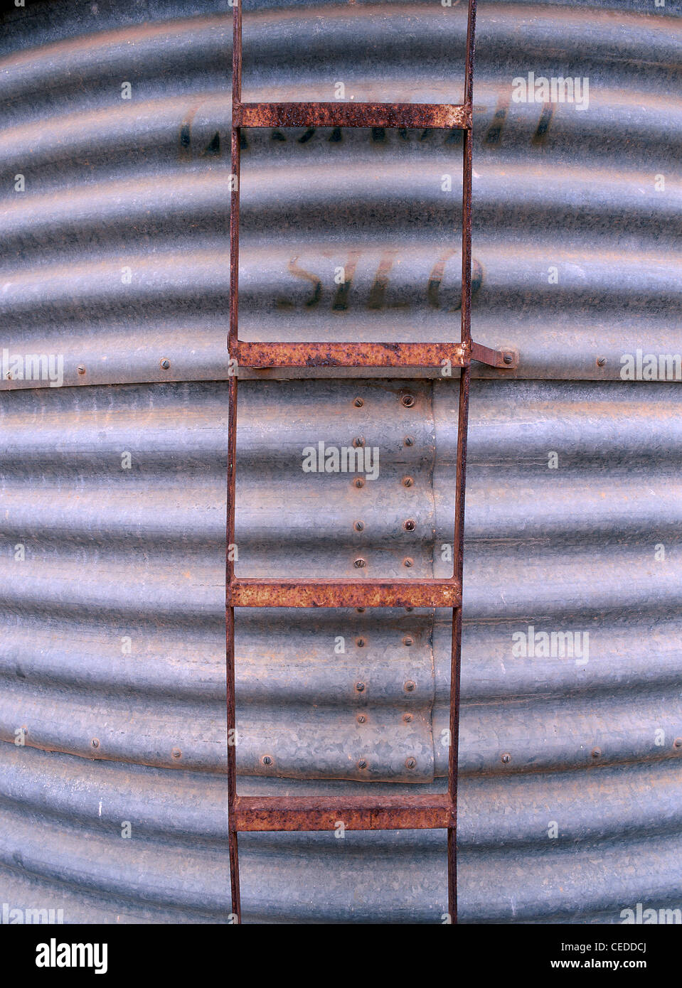 Le silo de vieux moutons outback sur station, Victoria, Australie Banque D'Images