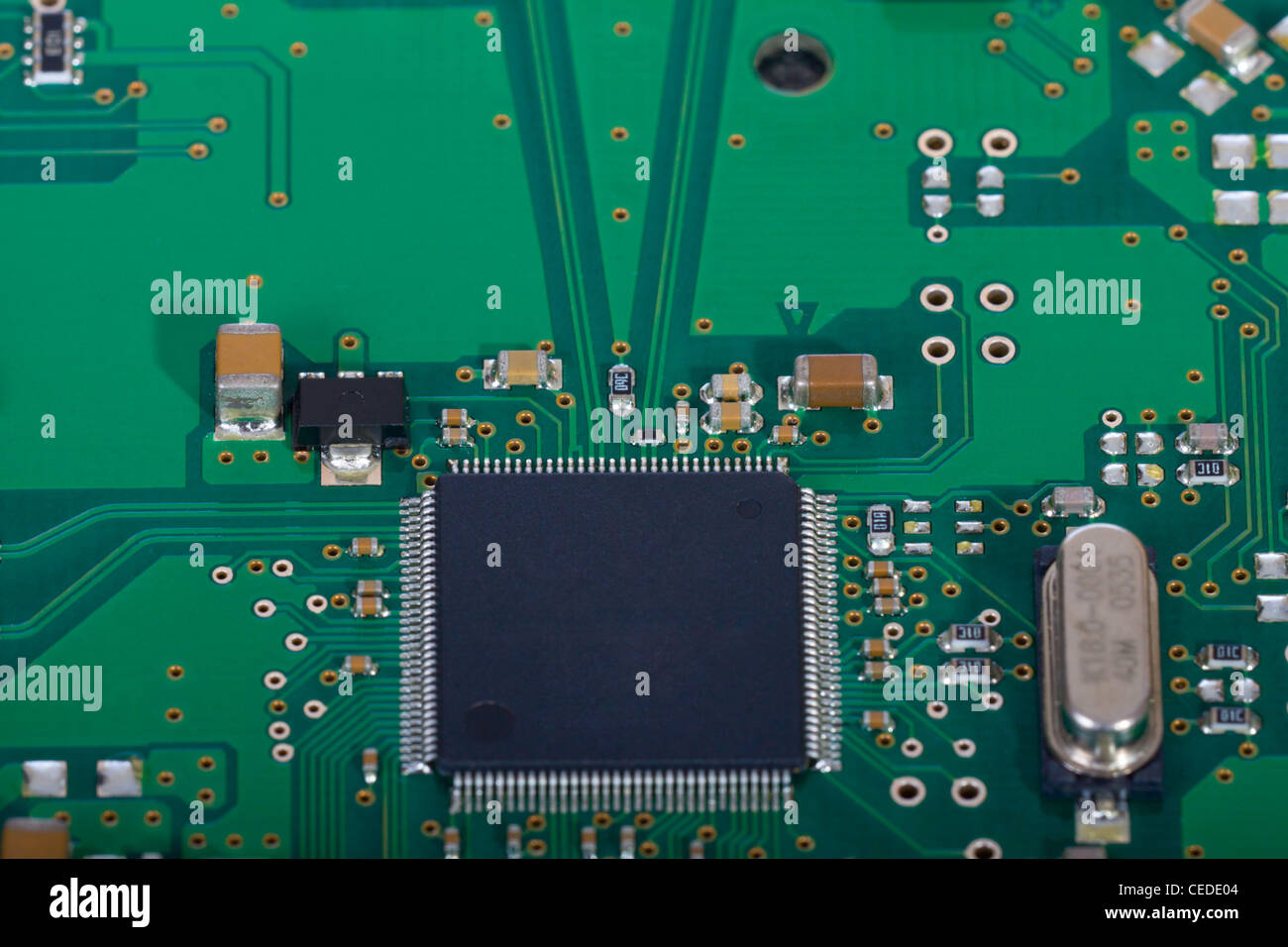 Détail de l'avant d'une carte de circuits imprimés Banque D'Images