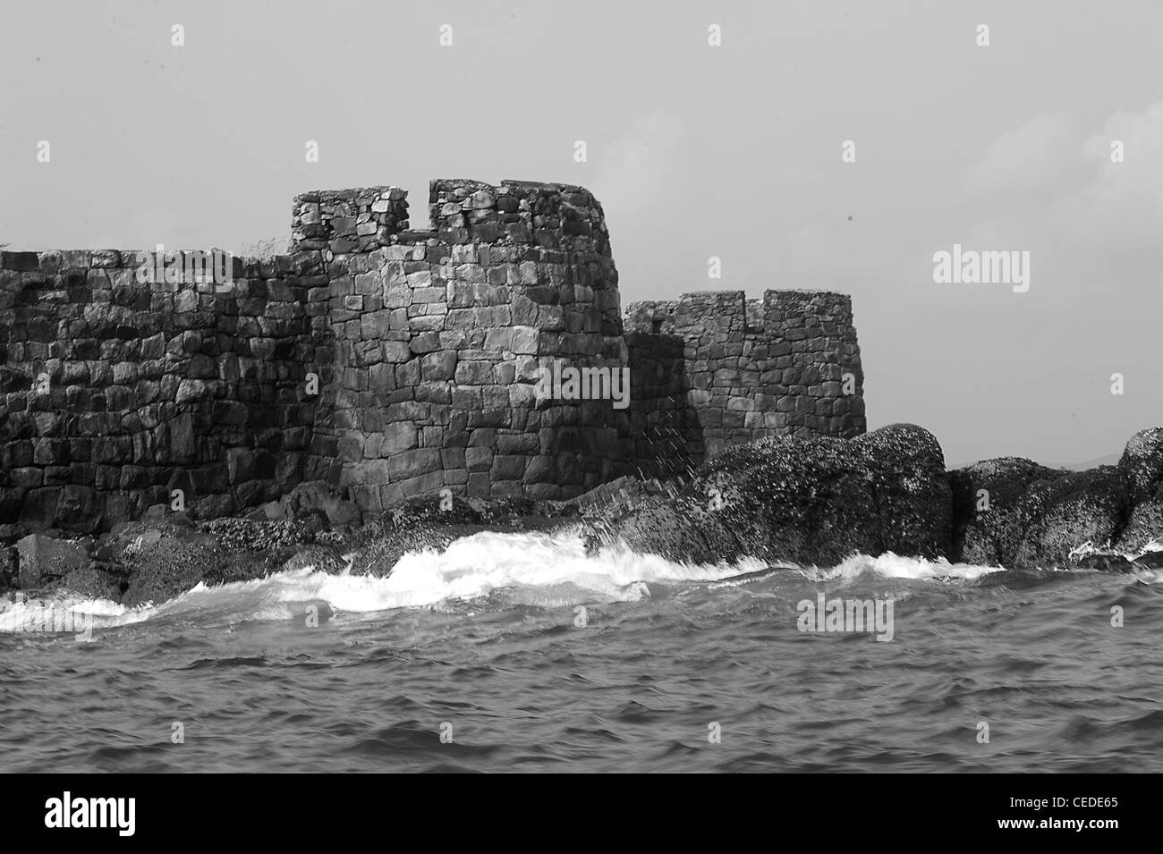 Sindhudurg Fort mer faite par le Marathas Banque D'Images