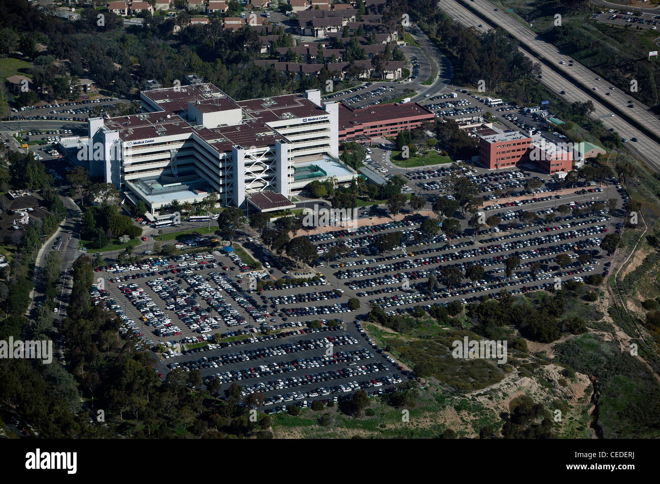 Photographie aérienne VA Medical Center de San Diego, La Jolla en Californie Banque D'Images