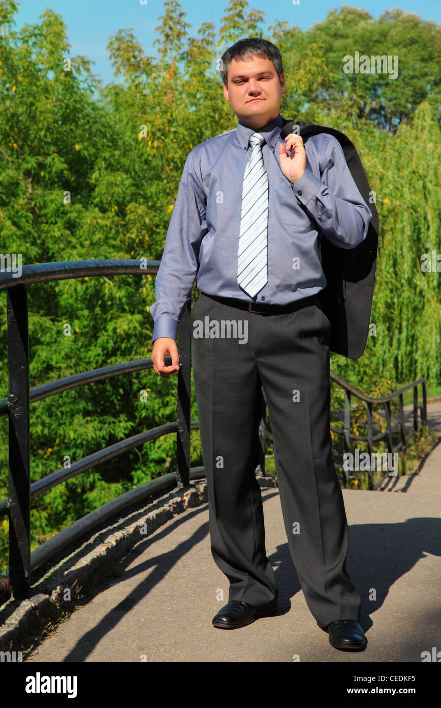 Businessman outdoor full body Banque D'Images