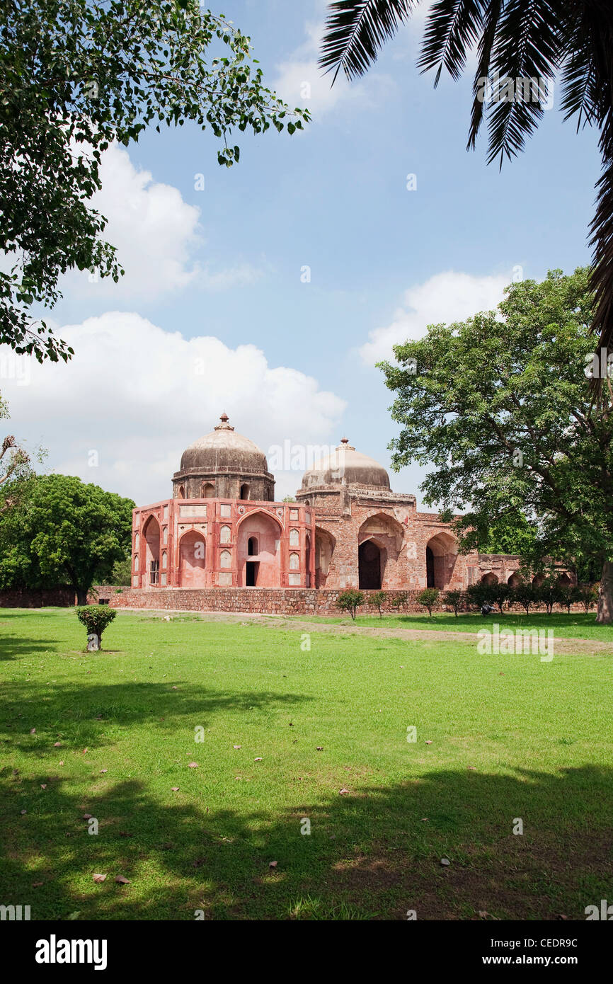L'Inde, Delhi, Afsarwala Afsarwala tombe, attenant à la mosquée, à l'intérieur de Tombe de Humayun complex Banque D'Images