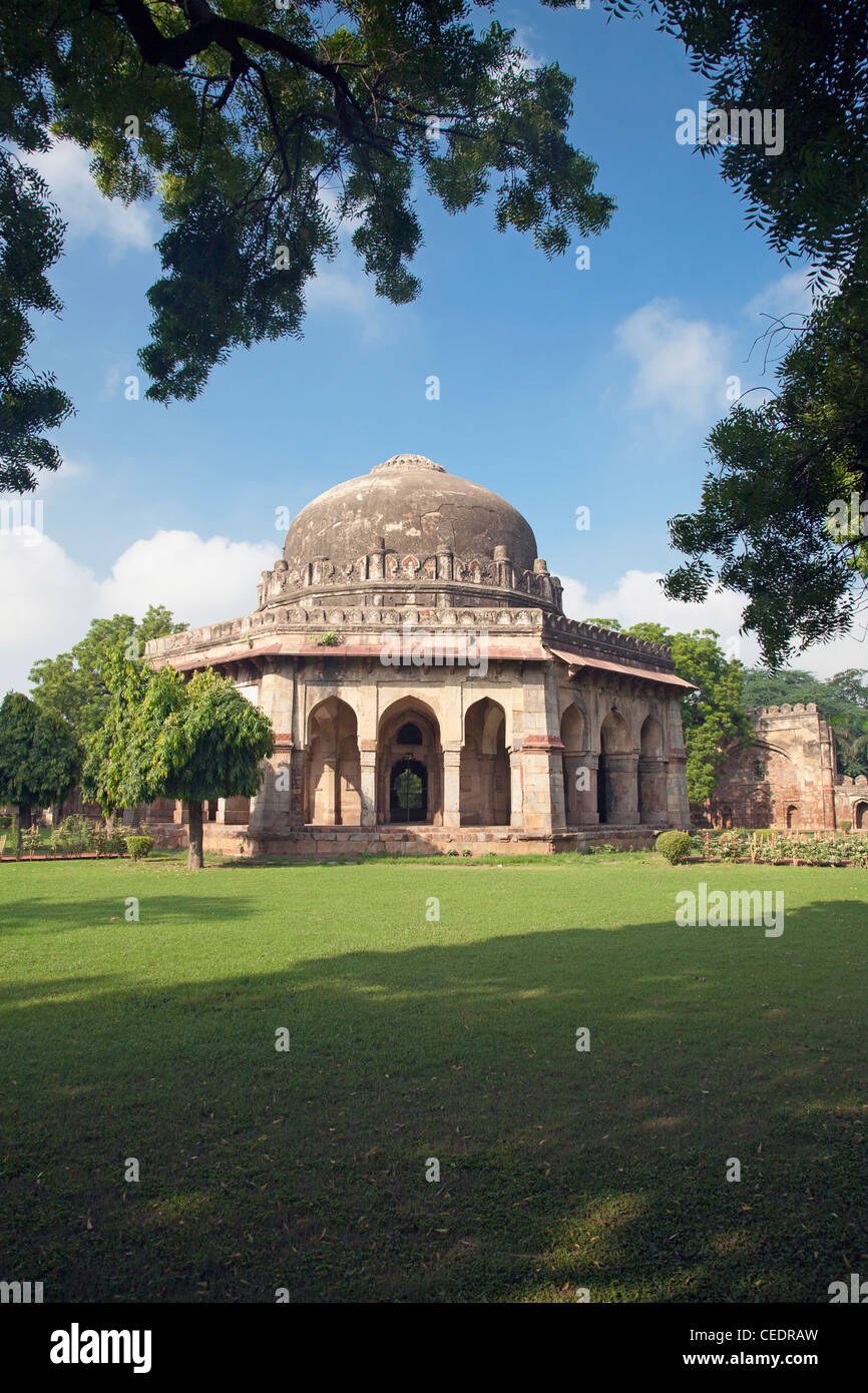 L'Inde, Delhi, Jardins Lodhi, Sikandar Lodhi tomb Banque D'Images